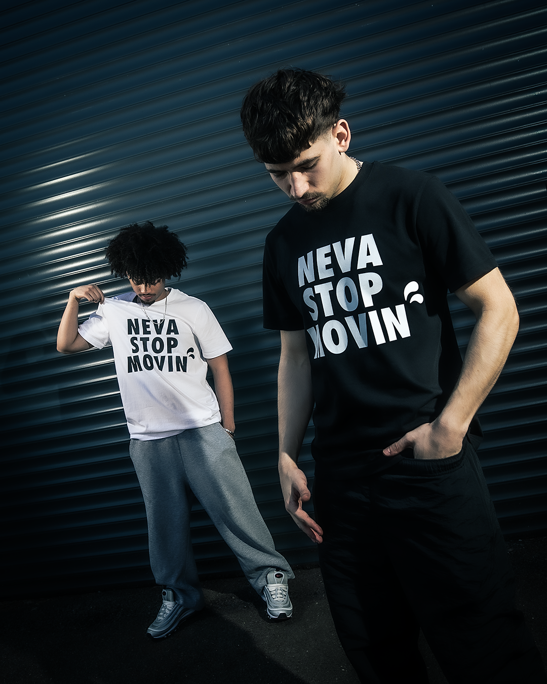 Neva Stop Movin T-shirt [White/Black]