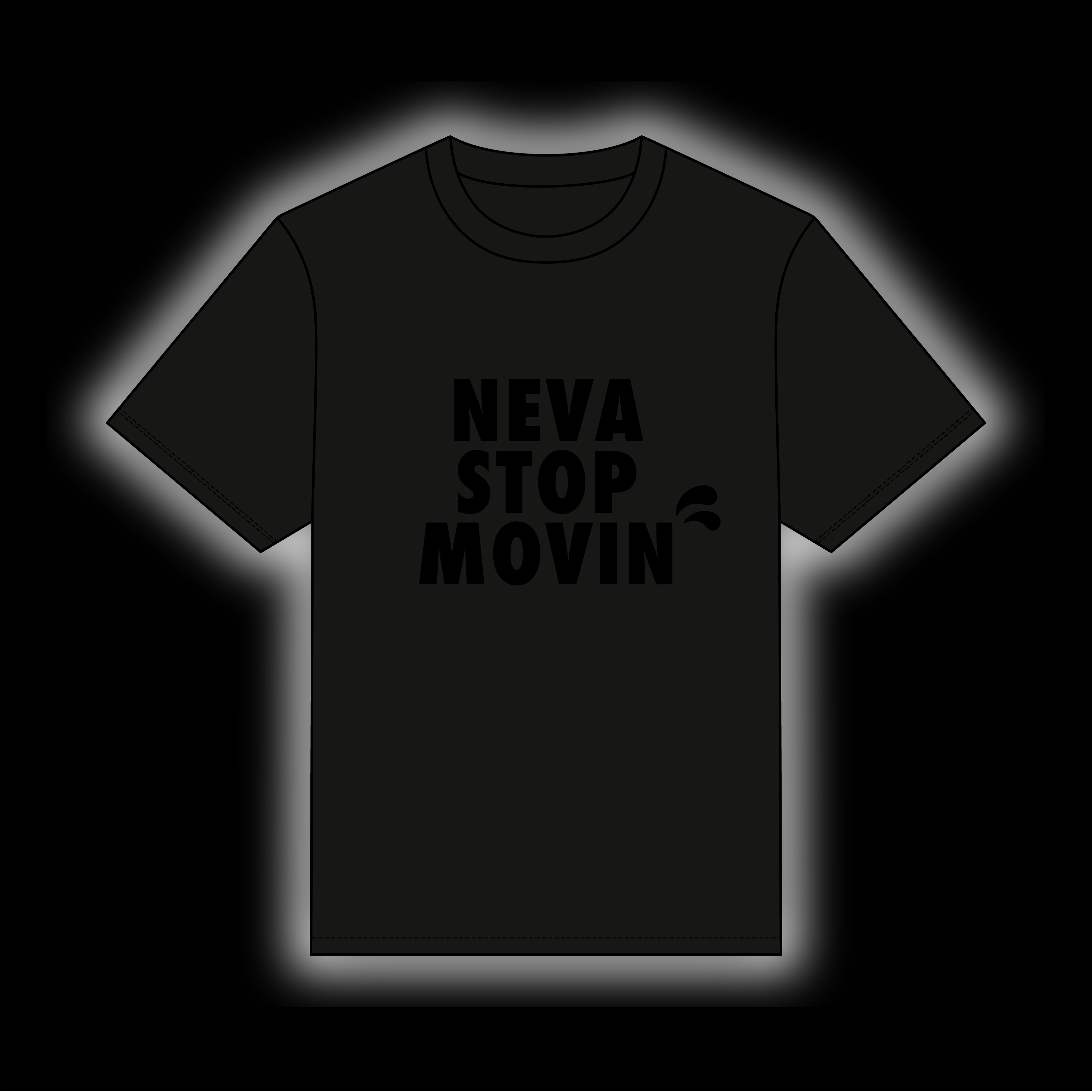 Neva Stop Movin T-shirt [Blackout]